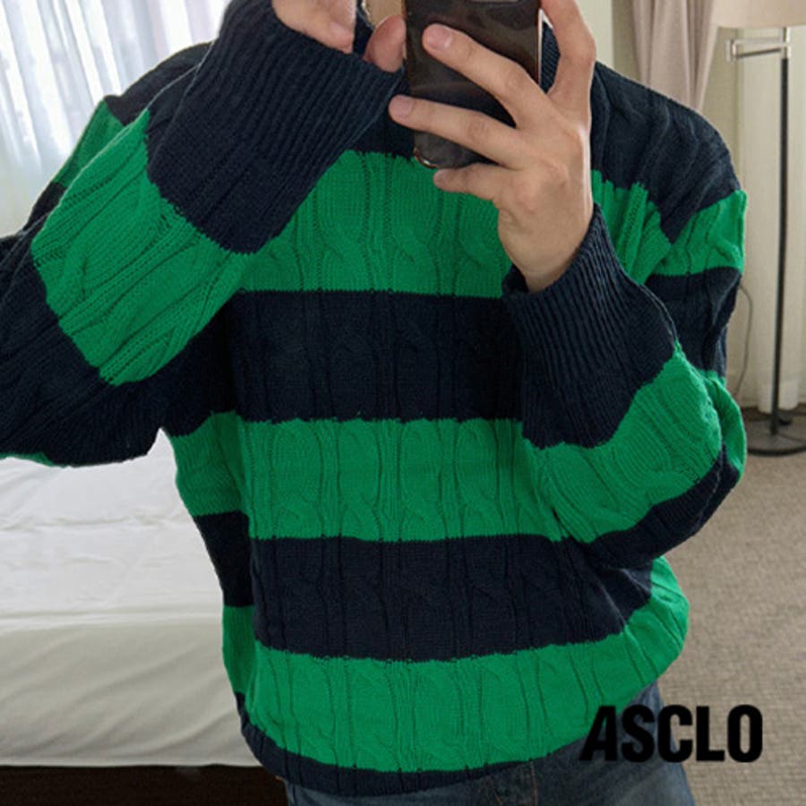 ASCLO(エジュクロ)ASCLO Cable Border Knit[品番：NWIW0010828]｜3rd