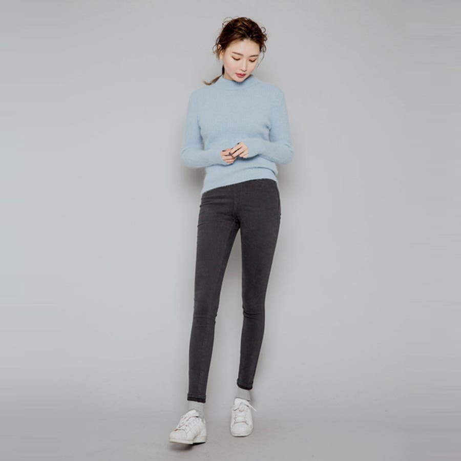 CHUU裏起毛スキニーデニム 5kgシンプルデニムスキニーパンツ vol