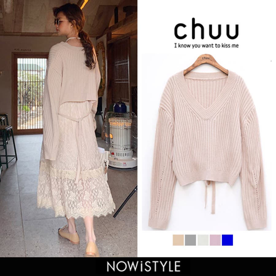 Chuuバックリボンvネックニット韓国 韓国ファッション ニット 品番 Nwiw 3rd Spring サードスプリング のレディース ファッション通販 Shoplist ショップリスト