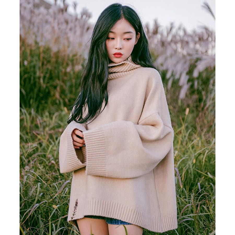 CHUU(チュー)細見えタートルニット韓国韓国ファッション ニット