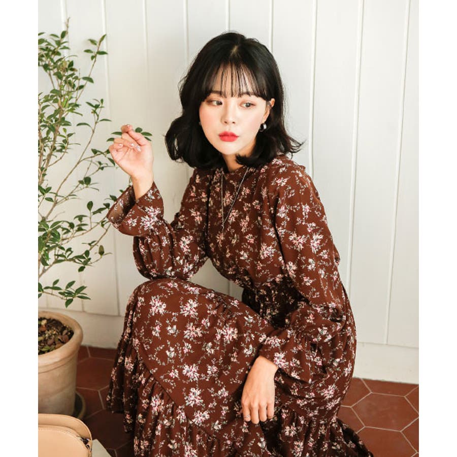 Merongshopラベンダーフリルロングワンピース韓国 韓国ファッション 品番 Nwiw 3rd Spring サードスプリング のレディースファッション通販 Shoplist ショップリスト