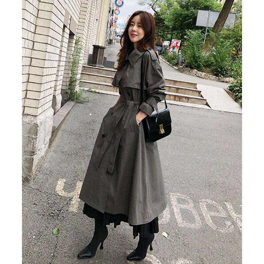 NANING9 ロング トレンチコート 韓国ブランド 美品 ラグラン