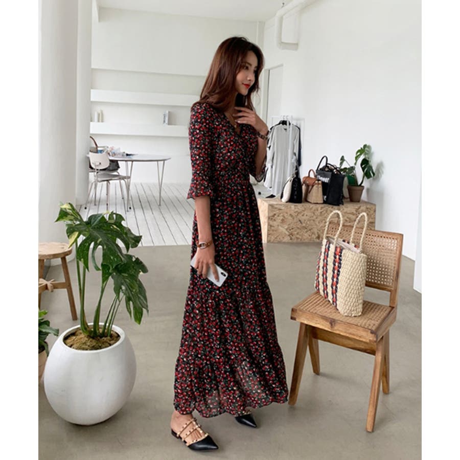 N Vogueチェリーマキシワンピース韓国 韓国ファッション 品番 Nwiw 3rd Spring サードスプリング のレディースファッション通販 Shoplist ショップリスト