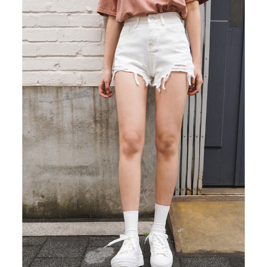 SONYUNARAダメージデニムショートパンツ韓国 韓国ファッション デニ短