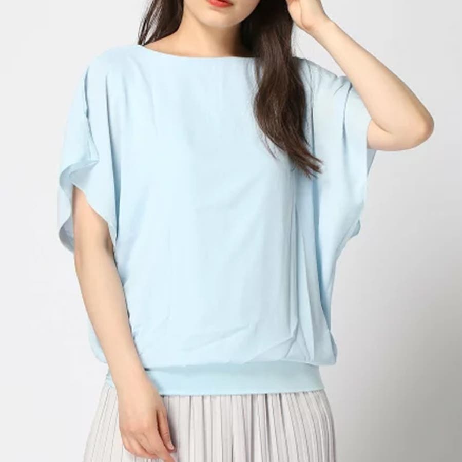 半袖シフォンカットソー ブラウス シンプル[品番：XL000001999