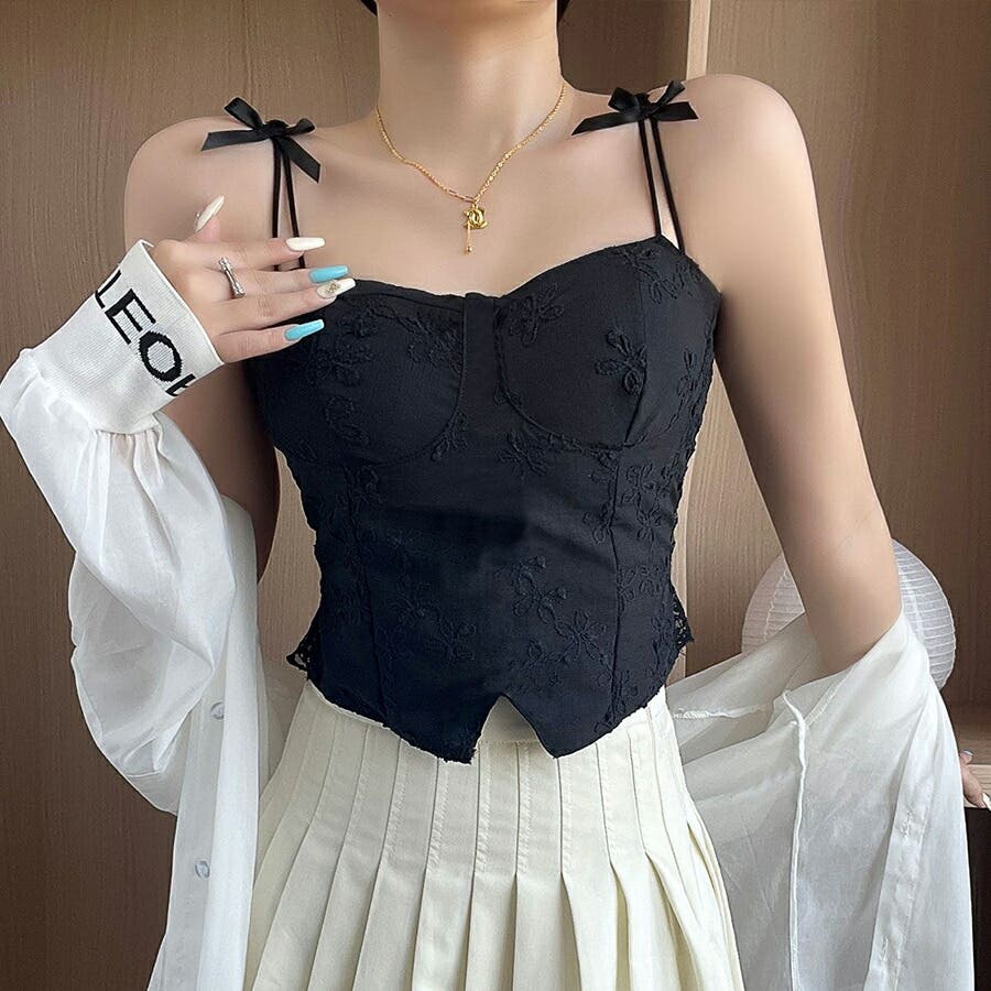 カップ付きデザインビスチェキャミソール コスプレ  ダンス[品番：XL000003014]｜SLENDER（スレンダー）のレディースファッション通販｜SHOPLIST（ショップリスト）