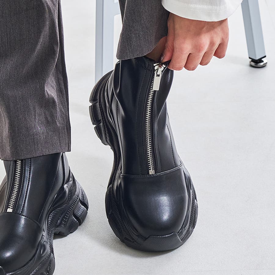オリエンタル　黒桟革　ジップアップブーツ　廃盤 オリエンタル 黒桟革 ジップアップブーツ 廃盤