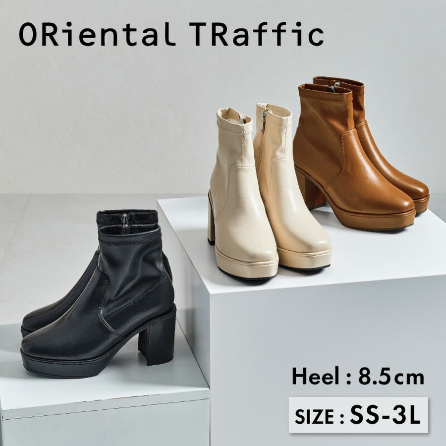 ORiental TRaffic合皮ショートブーツ ブラック L