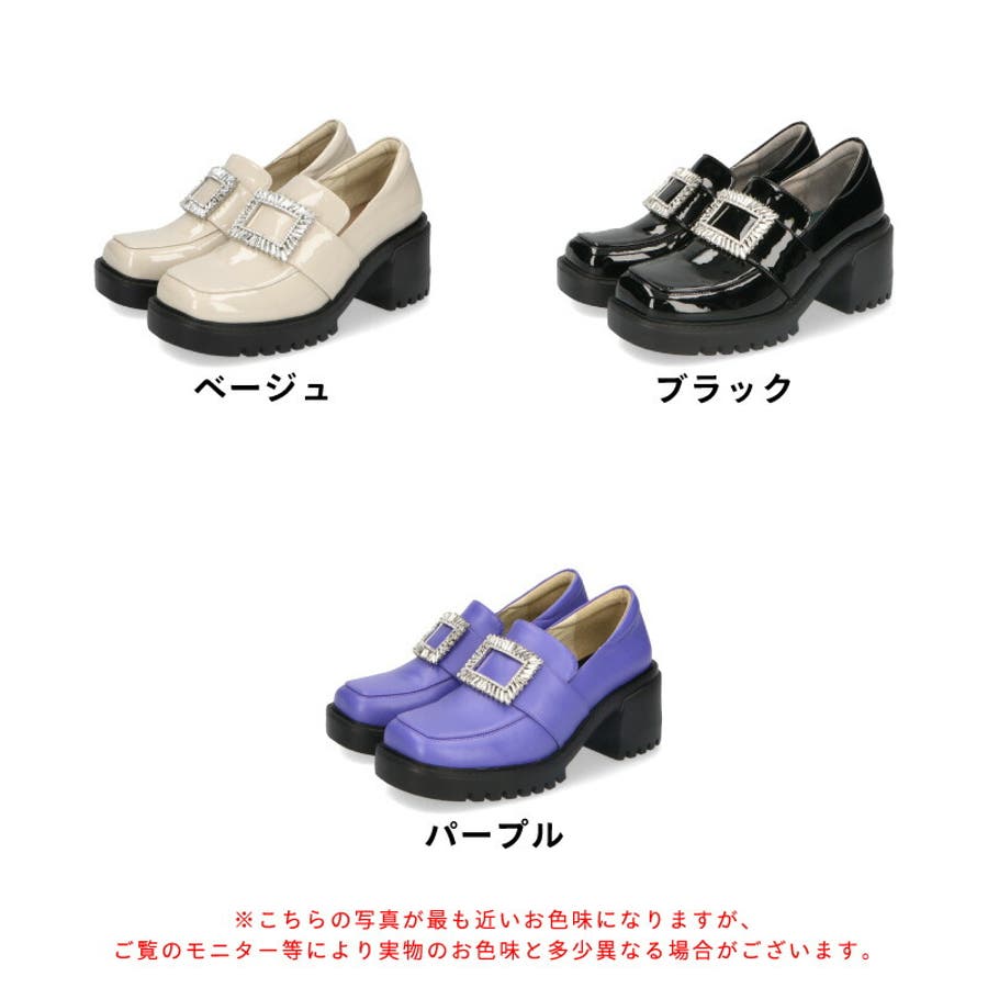 スクエアビジューバックルシューズ[品番:ORTS0005957 スクエアビジューバックルシューズ[品番:ORTS0005957