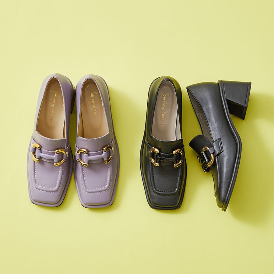 ワイドスクエアトゥヒールローファー/31120[品番：ORTS0004069