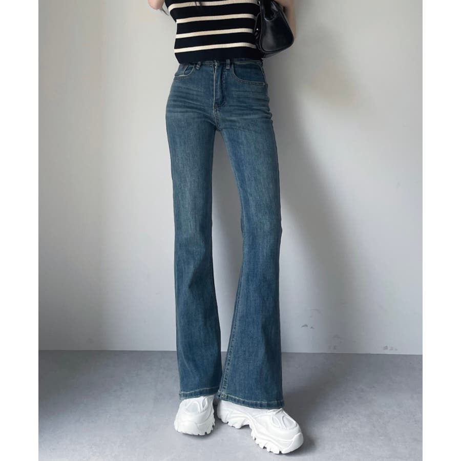 セミフレア ブーツカット デニムパンツ[品番：ORGW0009072]｜Ada
