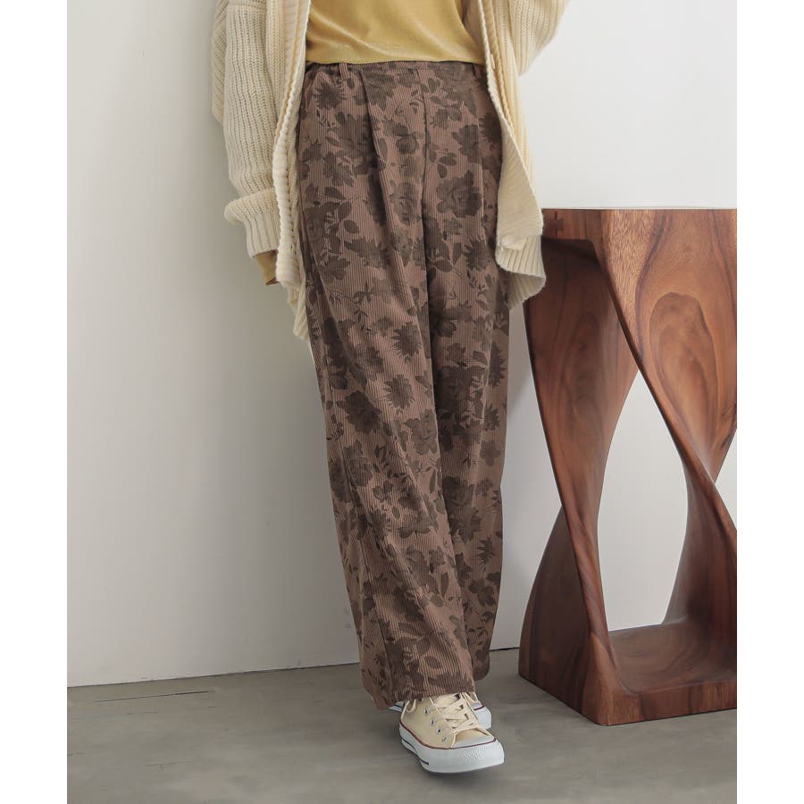 Flower Shantung Trousers & Blouse セットアップ（Shantung Wide  