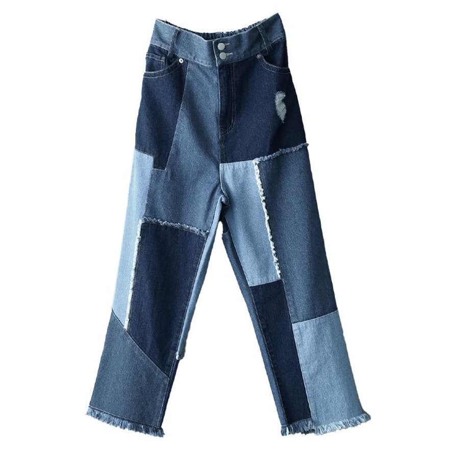 BLACKCOMMEdesGARCONS 　パッチワーク風デザインパンツ BLACKCOMMEdesGARCONS パッチワーク風デザインパンツ