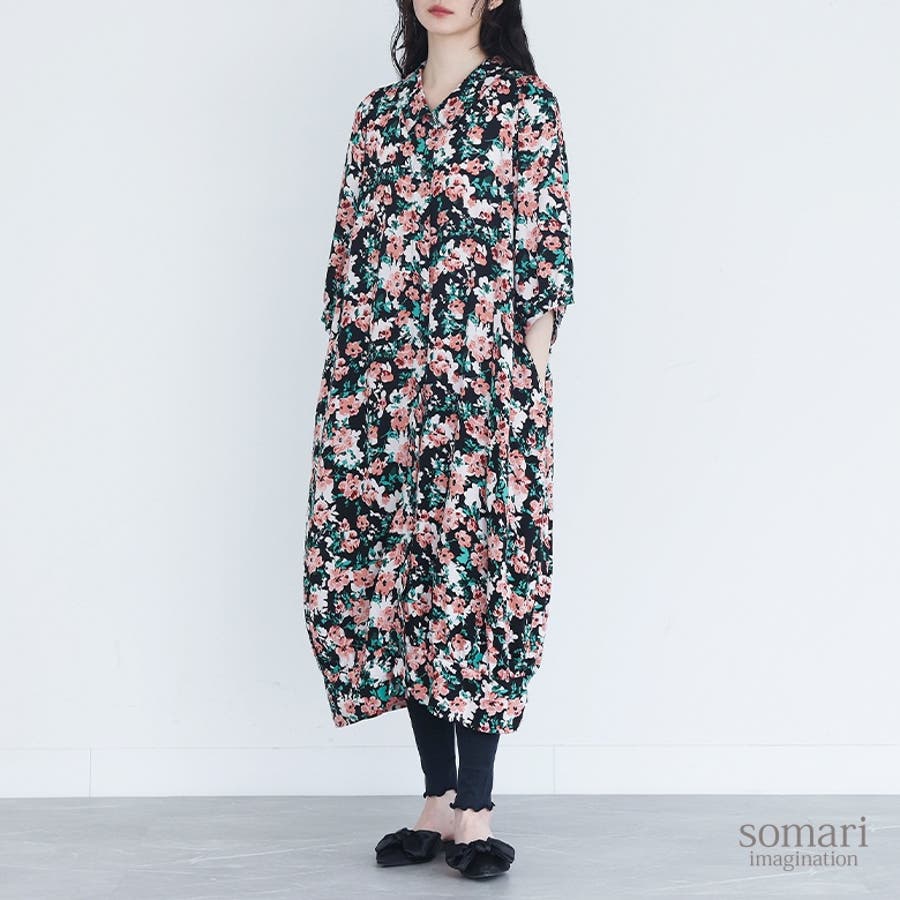 somari imagination花柄プリントワンピース[品番：MITW0018129