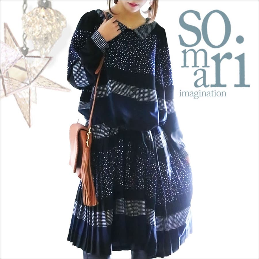 Somari Imagination切替えプリーツワンピースワンピース レディース 品番 Mitw Osharewalker オシャレウォーカー のレディースファッション通販 Shoplist ショップリスト
