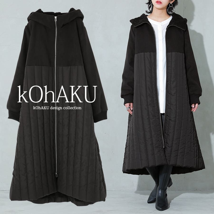 kOhAKU異素材切替キルティングコート[品番：MITW0014115