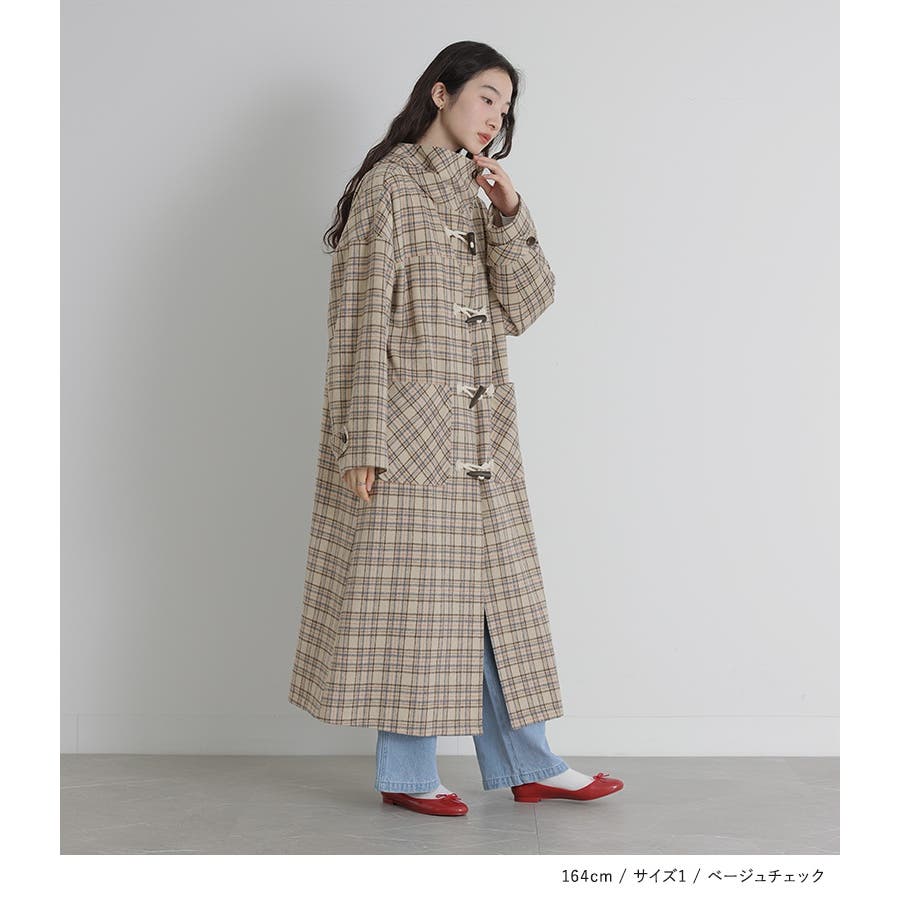 somari imaginationスタンドフードロングダッフルコート[品番