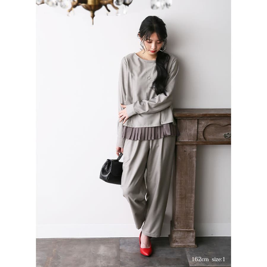 kOhAKUシフォンプリーツ切替セットアップ[品番：MITW0014915