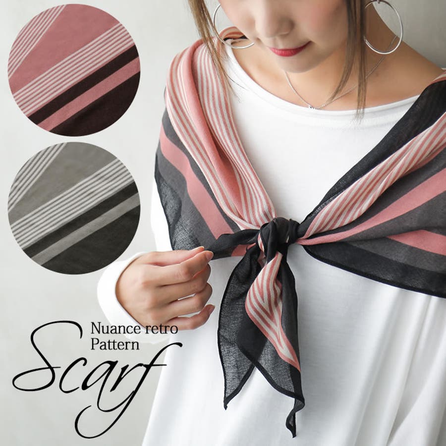 レトロプリント変形スカーフ スカーフ レディース 品番 Mitw Osharewalker オシャレウォーカー のレディースファッション 通販 Shoplist ショップリスト