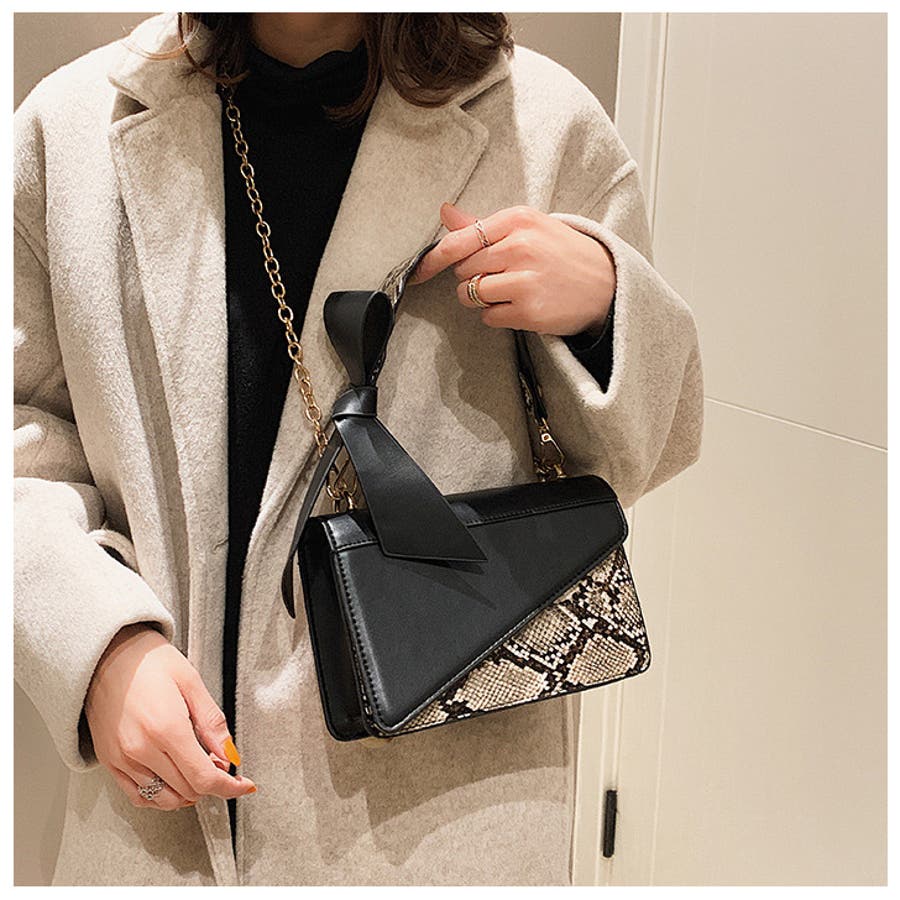 パイソン柄切替 2way ショルダーバッグ[品番:JOKW0007968 パイソン柄切替 2way ショルダーバッグ[品番:JOKW0007968