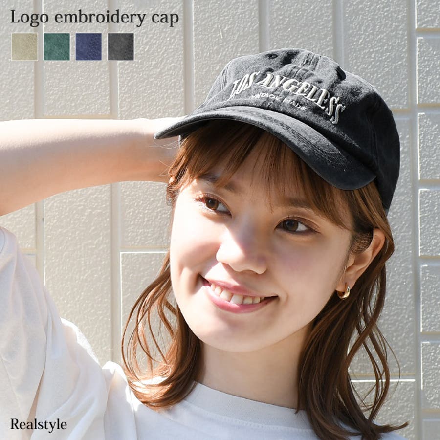 紫外線対策 ロゴキャップ UVカット 帽子 キャップ ブラック 深め ビンテージ - 4