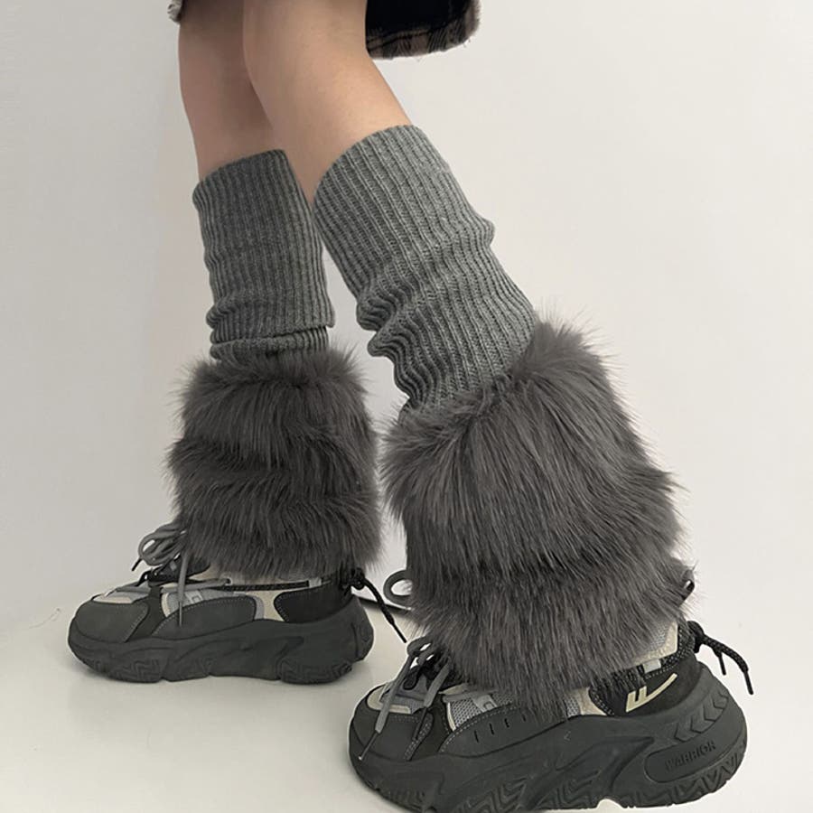 レッグウォーマー カバー フェイクファー[品番：JOKW0016465