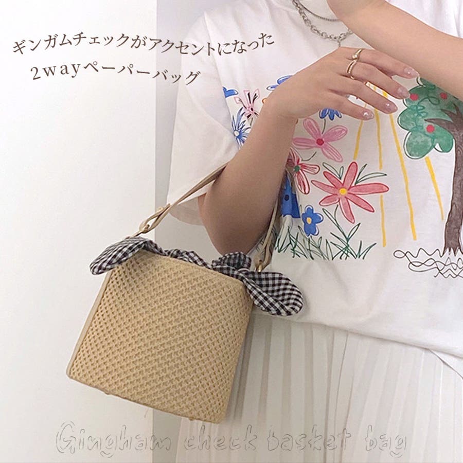 ハンドバッグ ショルダーバッグ かごバッグ[品番：JOKW0017131