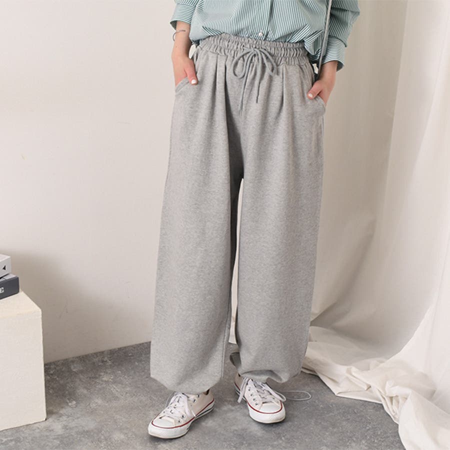 スウェットパンツ レディース ワイドパンツ[品番：JOKW0014133