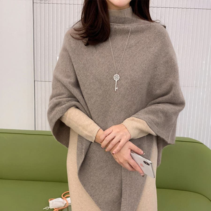 【おしゃれ】 ポンチョ STYLE ケープ[品番：JOKW0015176]｜REAL ニット ジャケット・アウター