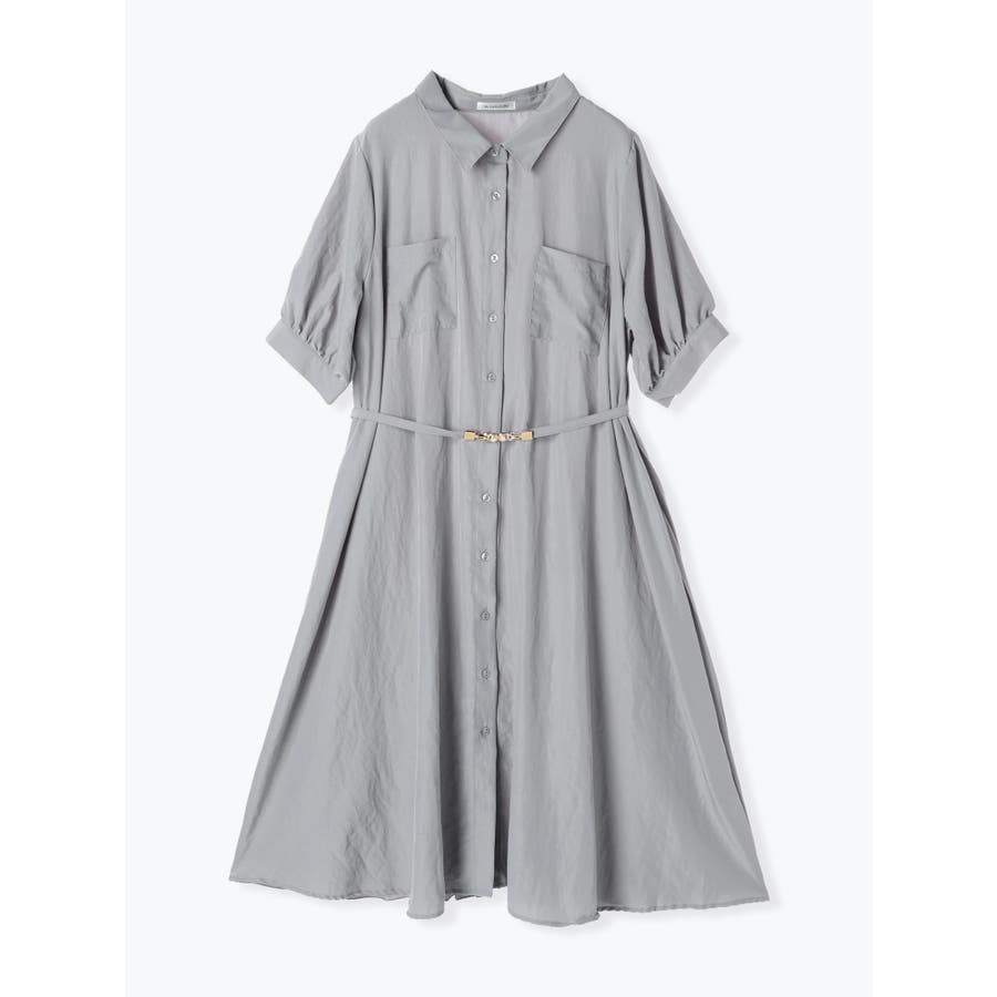 消費税無し バックプリーツシャツワンピース[品番：PLMW0011576]｜Re ワンピース