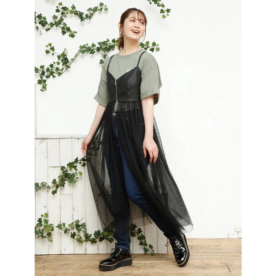 Qoo10] レザー フェイクレザー セクシー ワンピ