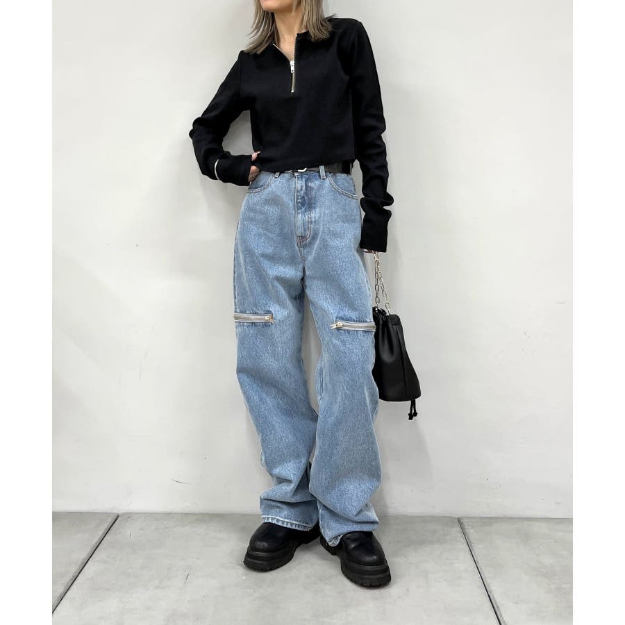 WHO'S WHO gallery】ハーフジップショートトップス[品番