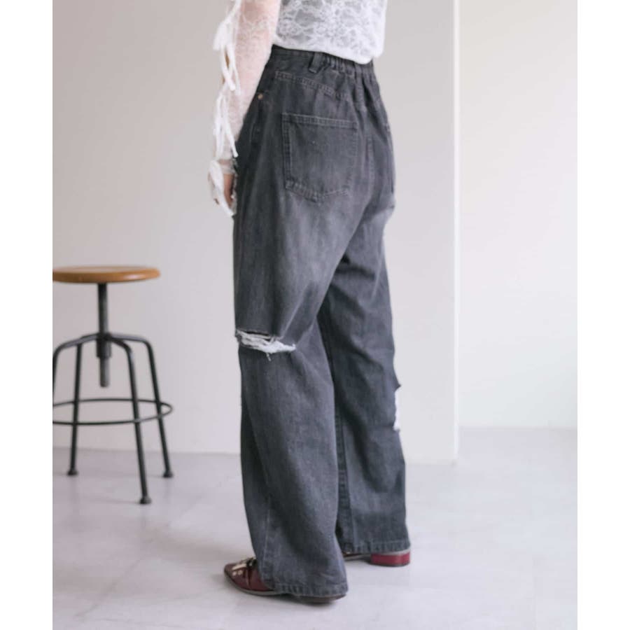 w closet】ダメージデニムパンツ[品番：PALW0004096]｜PAL GROUP  OUTLET（パルグループアウトレット）のレディースファッション通販｜SHOPLIST（ショップリスト）
