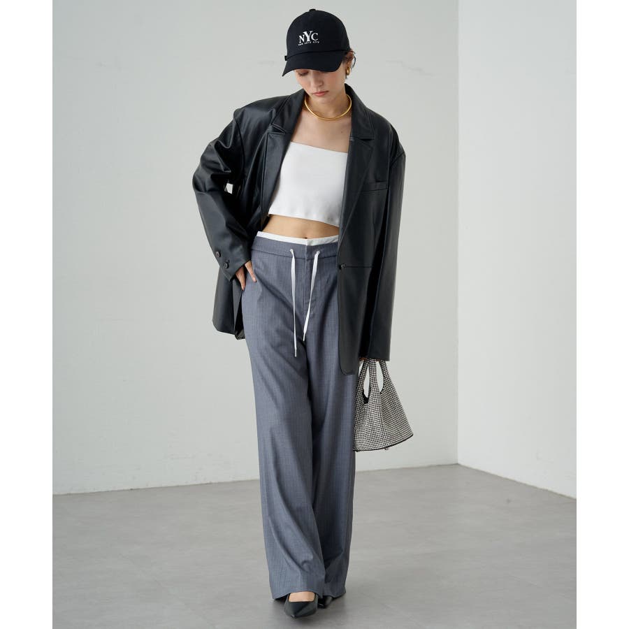 【Loungedress】フェイクレザーJK[品番：PALW0004189]｜PAL GROUP  OUTLET（パルグループアウトレット）のレディースファッション通販｜SHOPLIST（ショップリスト）