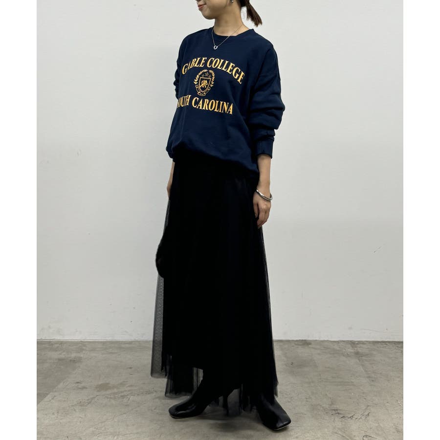 専門店では Loungedress】カレッジロゴスウェットPO[品番：PALW0004343 トップス
