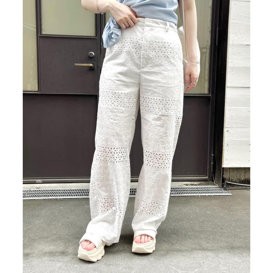 新品タグ付き MERCURYDUO コードレースパンツ ワイドパンツ レース