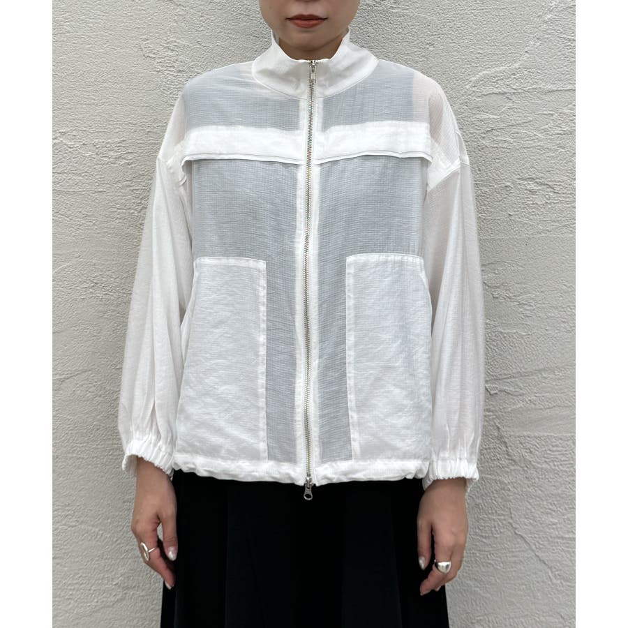 ラスト！　Loungedress スタンドカラーシアーブルゾン　ラウンジドレス LOUNGEDRESS（ラウンジドレス）の「スタンドカラーシアー