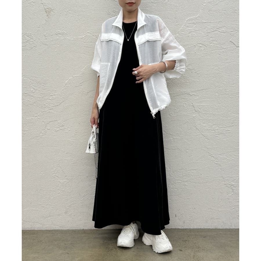 ラスト！　Loungedress スタンドカラーシアーブルゾン　ラウンジドレス Loungedress】スタンドカラーシアーブルゾン | OUTLET