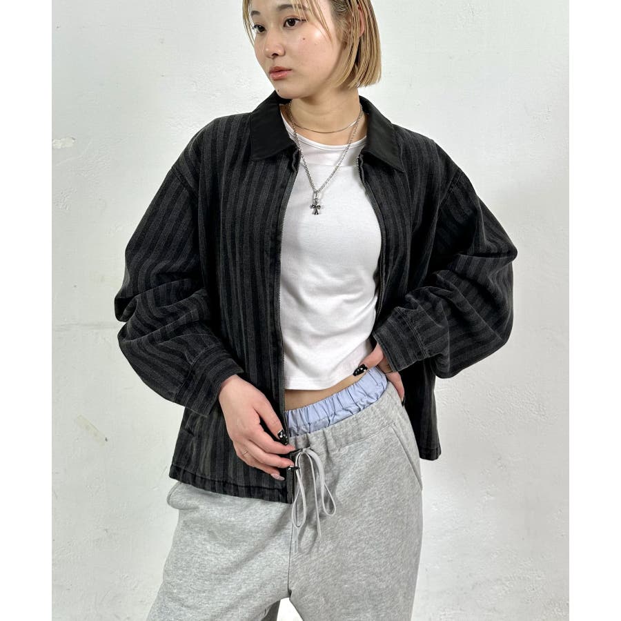 もらって嬉しい出産祝い WHO'S WHO gallery】ストライプデニムジップジャケット[品番 ジャケット・アウター