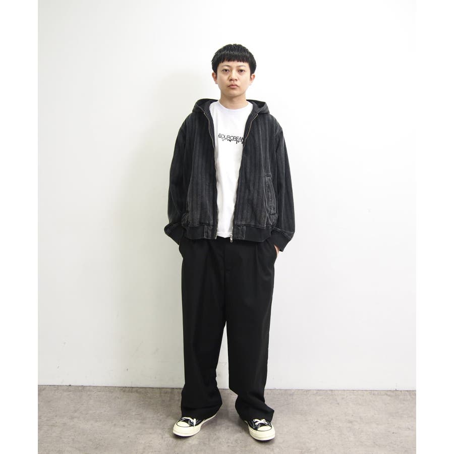 WHO'S WHO gallery】ストライプデニムフードブルゾン[品番