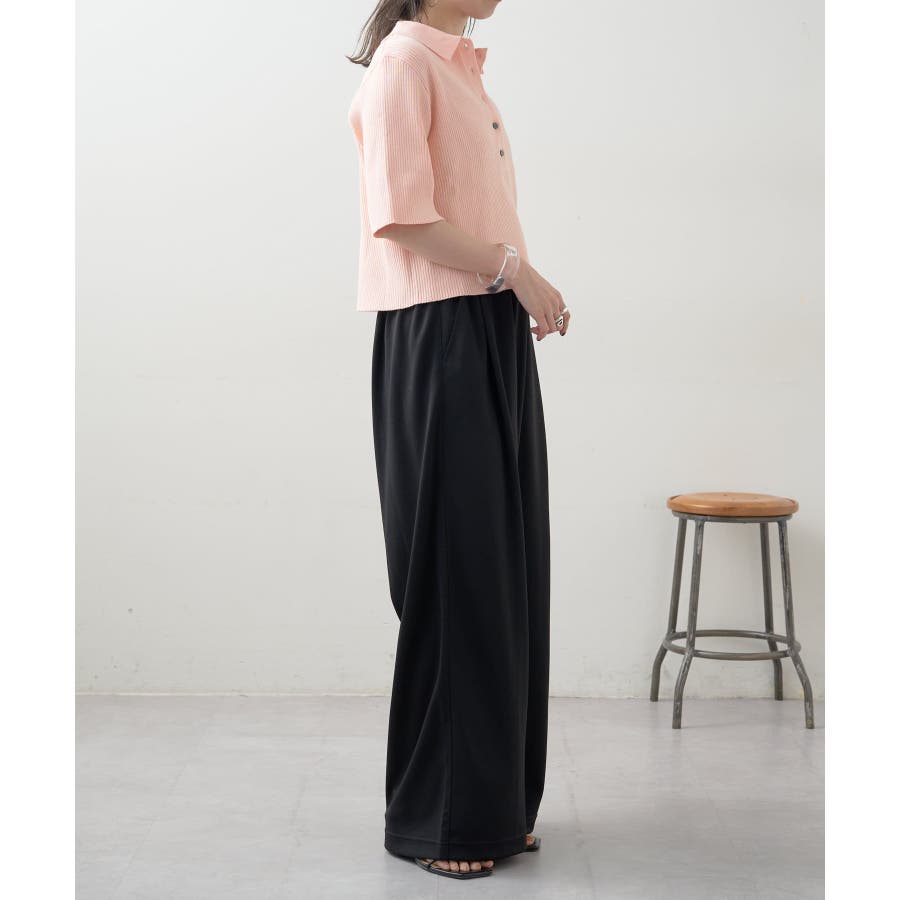 PAL GROUP OUTLET｜【Omekashi】半袖リブニットポロ | Rakuten