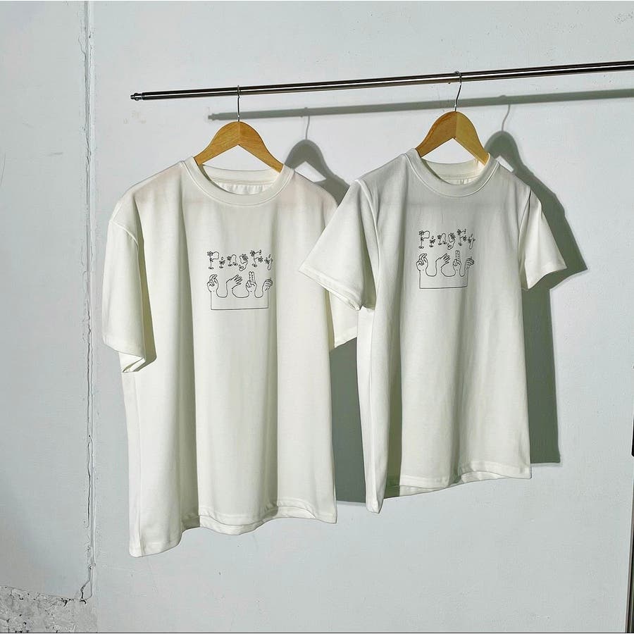平和Tシャツ by RUKO ロゴ イラスト 線画 プリント シンプル 半袖[品番 ...