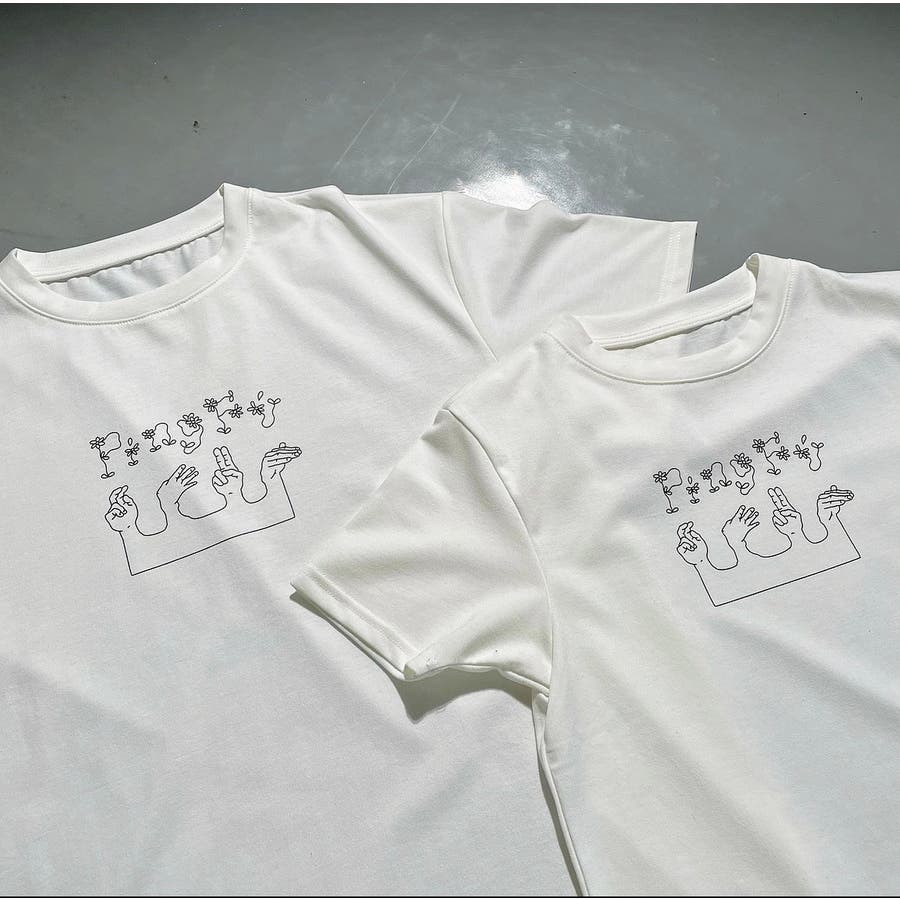 平和Tシャツ by RUKO ロゴ イラスト 線画 プリント シンプル 半袖