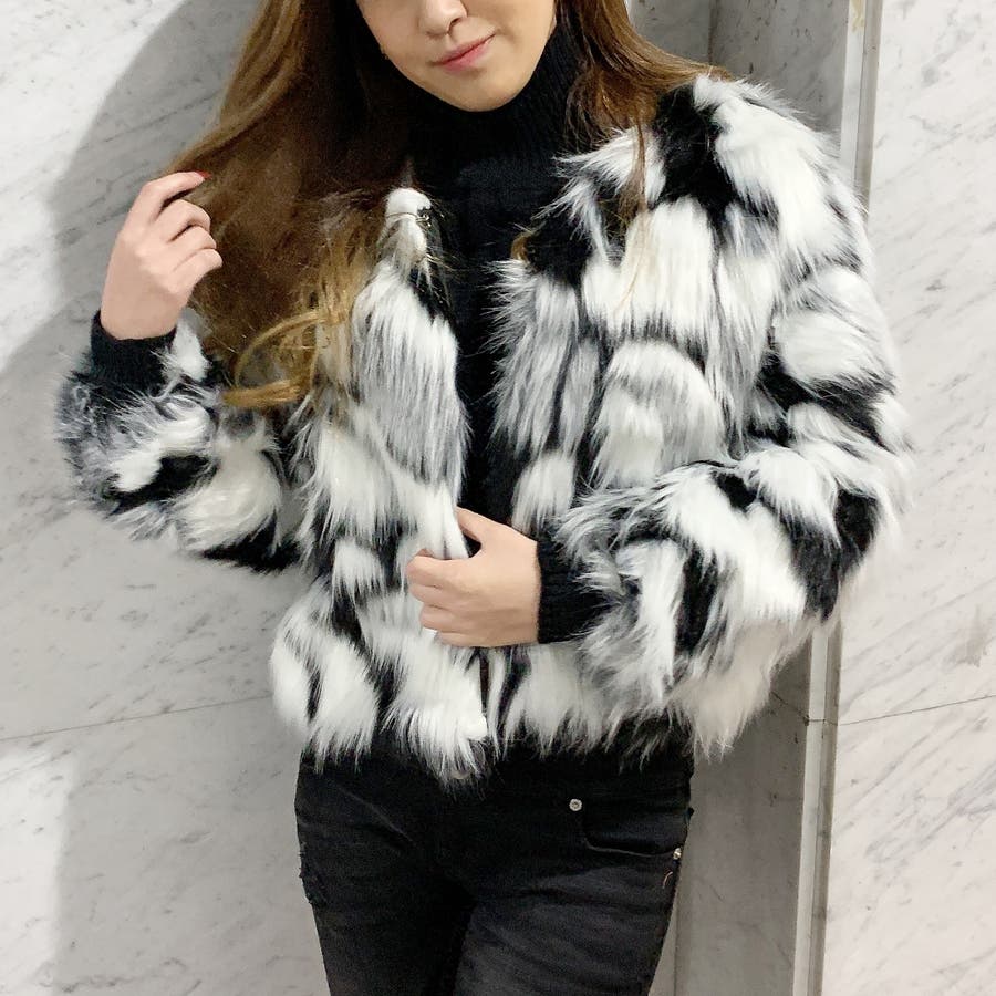 ミックスフェイクファーコート レディース アウター[品番：VNTW0001994