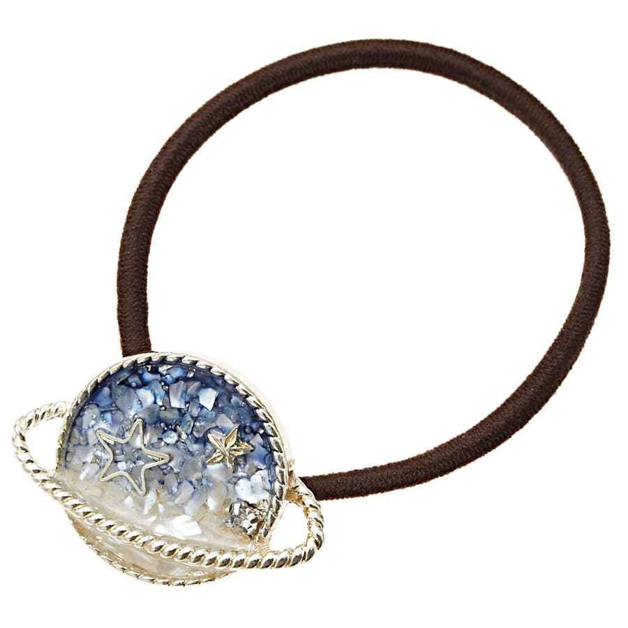 夜空のモチーフがかわいいヘアゴム レディース 星[品番