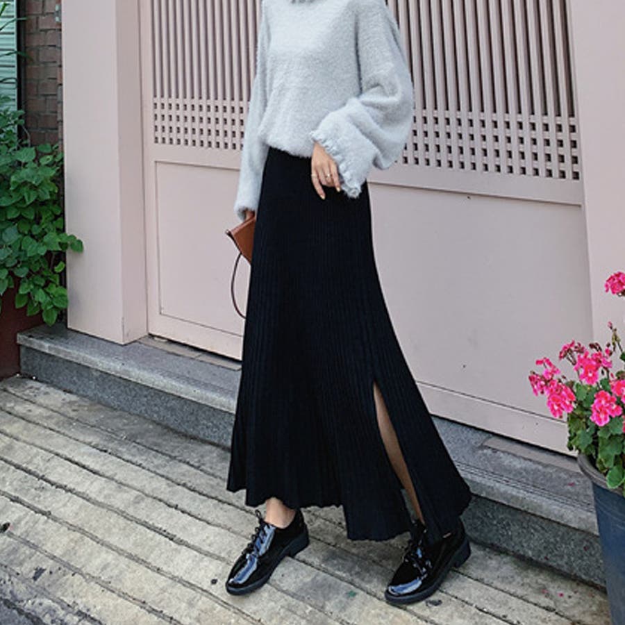 ニットスカート レディース 春秋冬[品番：PENA0028185