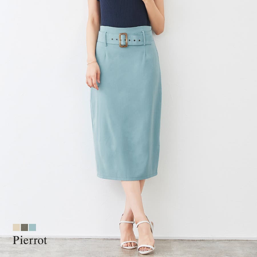 ベルト付きタイトスカートスカート タイト タイトスカート ベルト付き ベルト 品番 Prtw Pierrot ピエロ のレディースファッション通販 Shoplist ショップリスト