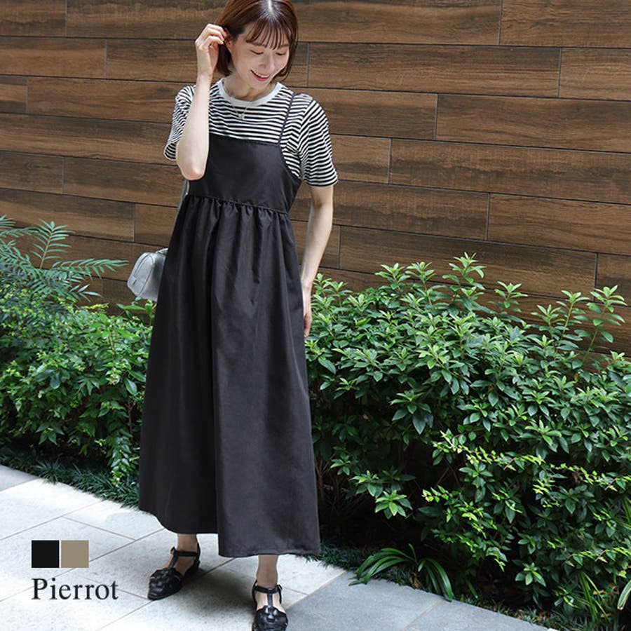 ギャザーキャミワンピース キャミワンピース  ギャザー[品番：PRTW0004465]｜Pierrot（ピエロ）のレディースファッション通販｜SHOPLIST（ショップリスト）
