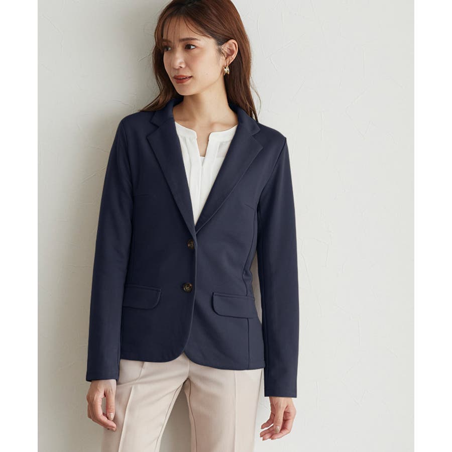 ポンチ素材テーラードジャケット ジャケット テーラードジャケット シングル 品番 Prtw Pierrot ピエロ のレディースファッション通販 Shoplist ショップリスト