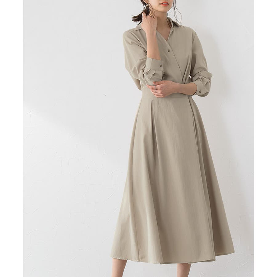 セットアップ風シャツワンピース ワンピース ロング ラップデザイン シャツ 品番 Prtw Pierrot ピエロ のレディースファッション通販 Shoplist ショップリスト